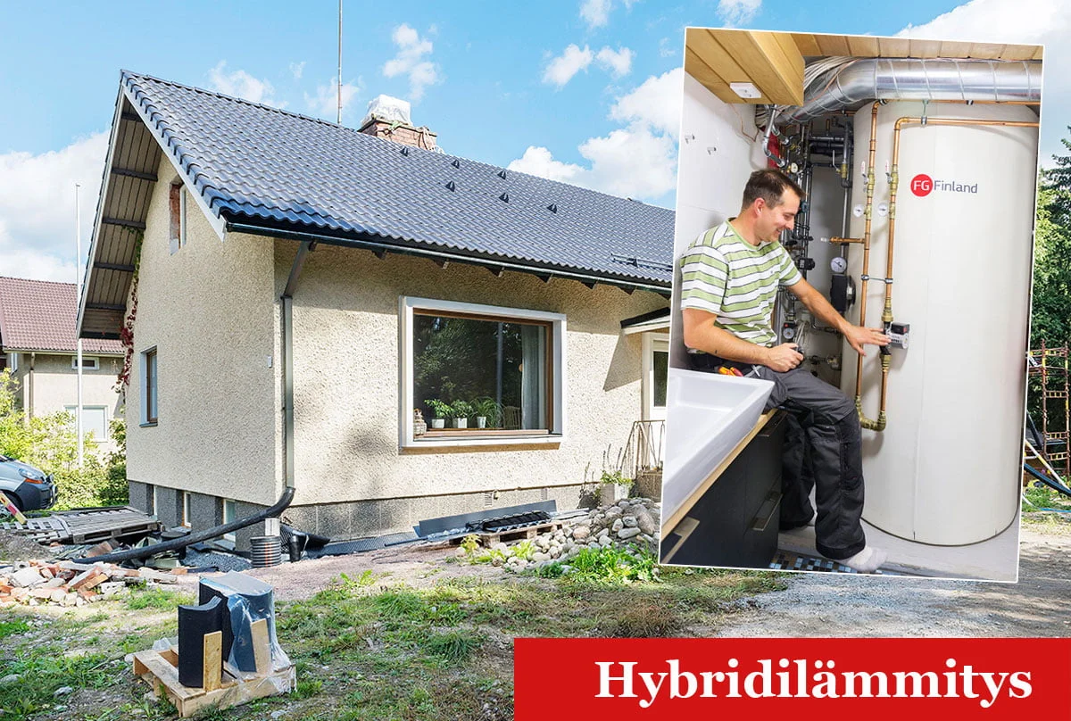 Lämpöremontti: hybridilämmitys asennettiin vanhaan taloon - Suomela